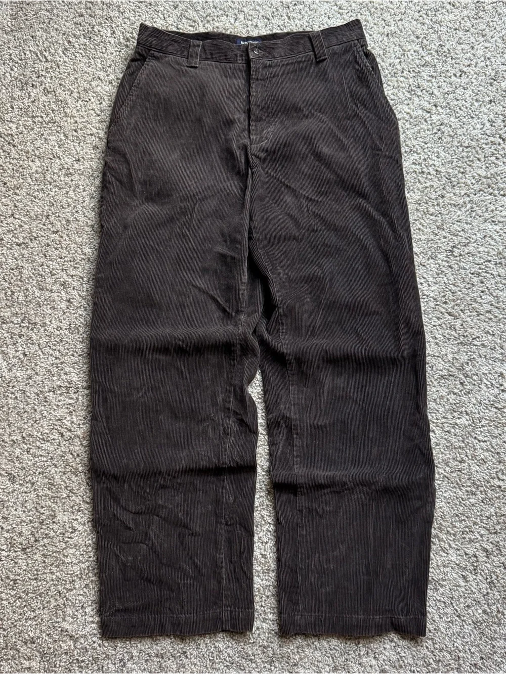 Vtg Dockers Men’s 33x32 Brown Cotton Corduroy Straight Leg Pants 90s Retro